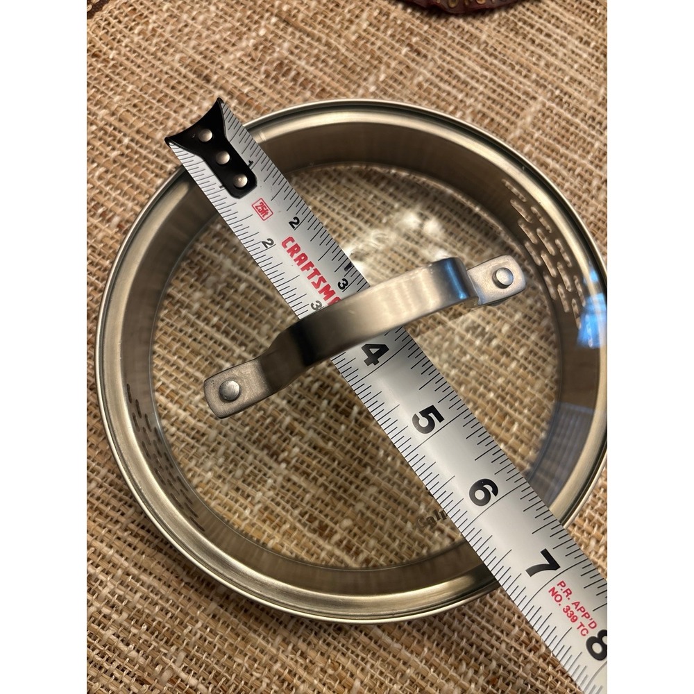 Calphalon Glass Replacement Lid 7" Outside, 6.5" Inner Rim - 1082920 - Picture 8 of 8